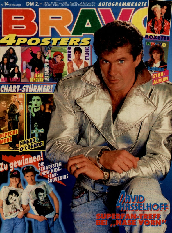 BRAVO Nr. 14 vom 29 mars 1990 – Titelseite: David Hasselhoff