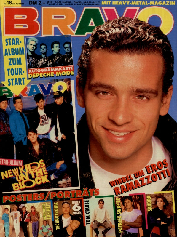 BRAVO Nr. 18 vom 26.04.1990 – Titelseite: Éros Ramazzotti