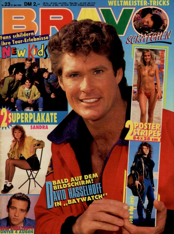 BRAVO Nr. 23 vom 31 mai 1990 – Titelseite: David Hasselhoff