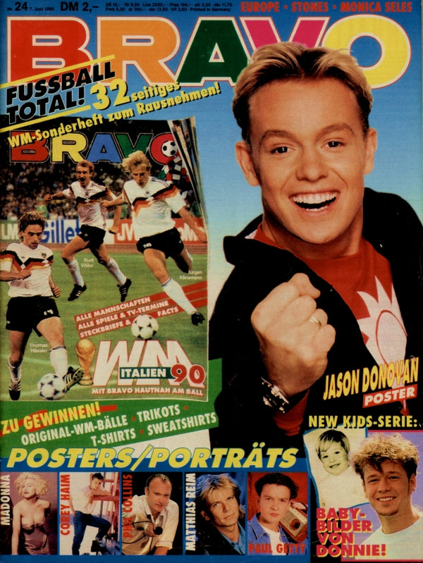 BRAVO Nr. 24 vom 07.06.1990 – Titelseite: Jason Donovan