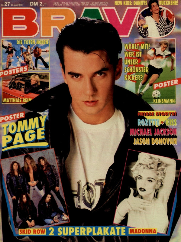 BRAVO Nr. 27 vom 28.06.1990 – Titelseite: Tommy Page
