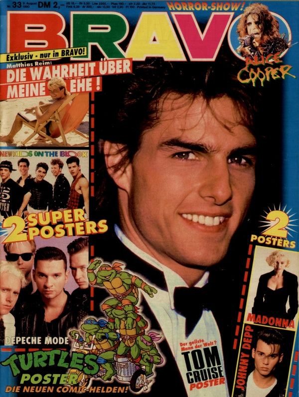 BRAVO Nr. 33 vom 09.08.1990 – Titelseite: Tom Cruise