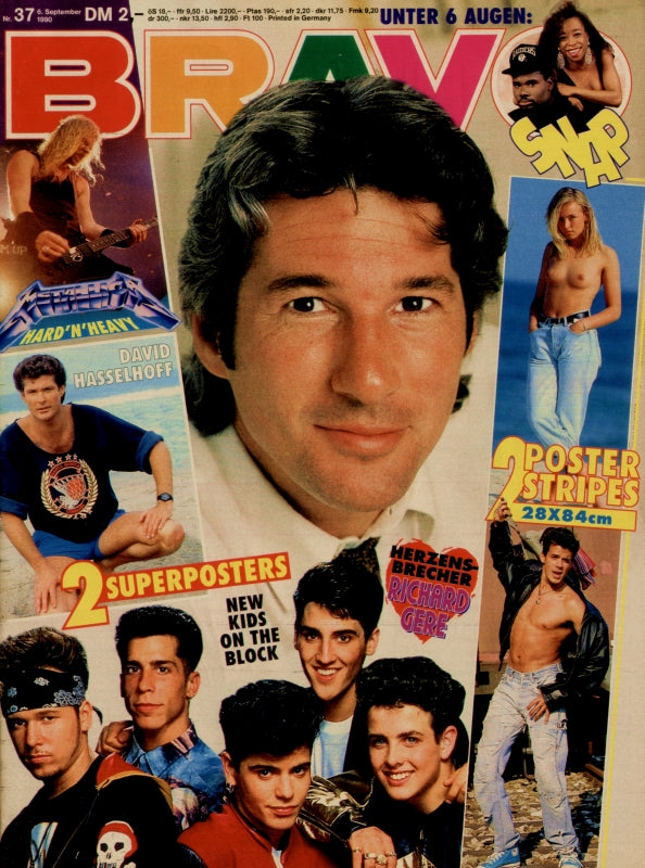 BRAVO Nr. 37 vom 06.09.1990 – Titelseite: Richard Gere