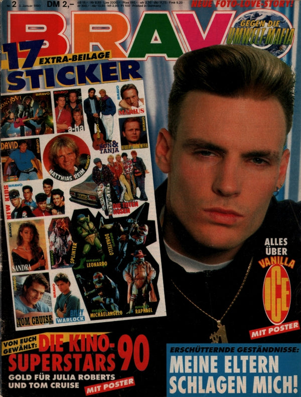 BRAVO Nr. 2 vom January 3, 1991 – Titelseite: Vanilla Ice