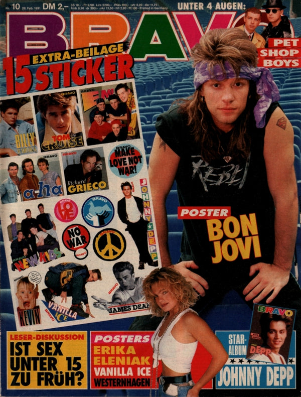 BRAVO Nr. 10 vom February 28, 1991 – Titelseite: Jon Bon Jovi