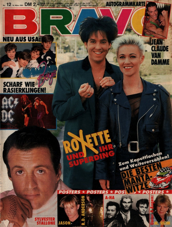 BRAVO Nr. 12 vom 14 mars 1991 – Titelseite: Roxette