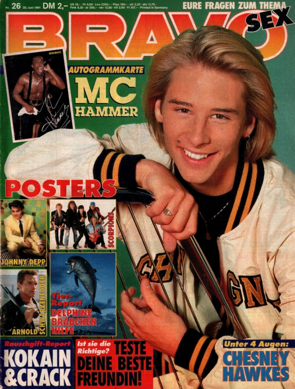 BRAVO Nr. 26 vom June 20, 1991 – Titelseite: Chesney Hawkes