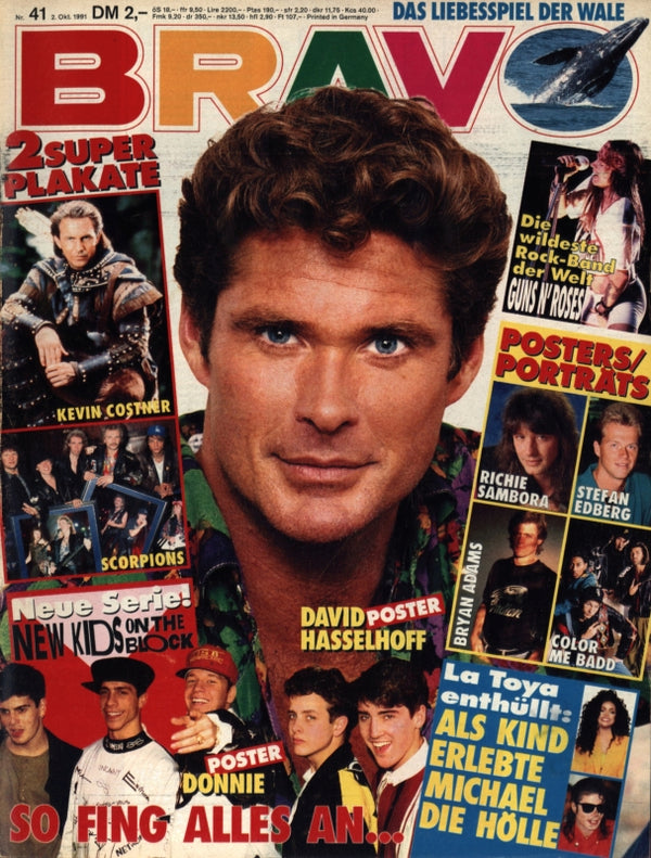 BRAVO Nr. 41 vom 2 octobre 1991 – Titelseite: David Hasselhoff
