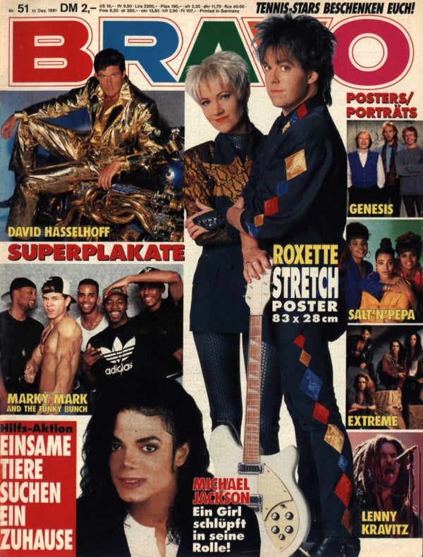 BRAVO Nr. 51 vom 11 décembre 1991 – Titelseite: Roxette