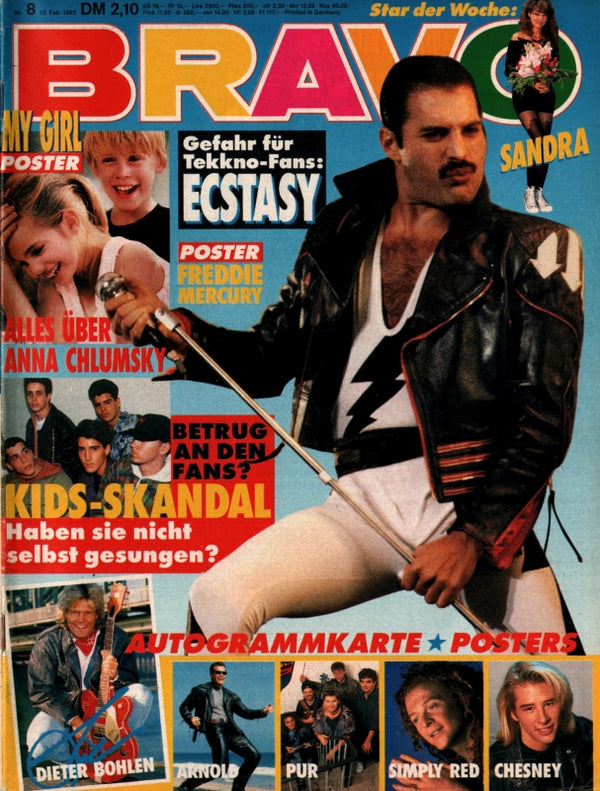 BRAVO Nr. 8 vom 13 février 1992 – Titelseite: Freddie Mercury
