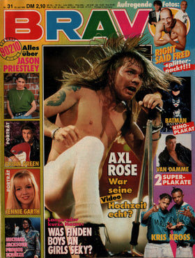 BRAVO Magazin 1992 – Alle Ausgaben einzeln als PDF-Download – Nr. 31