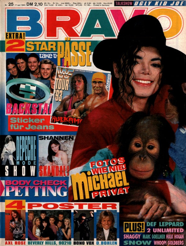 BRAVO Nr. 25 vom 17 juin 1993 – Titelseite: Michael Jackson