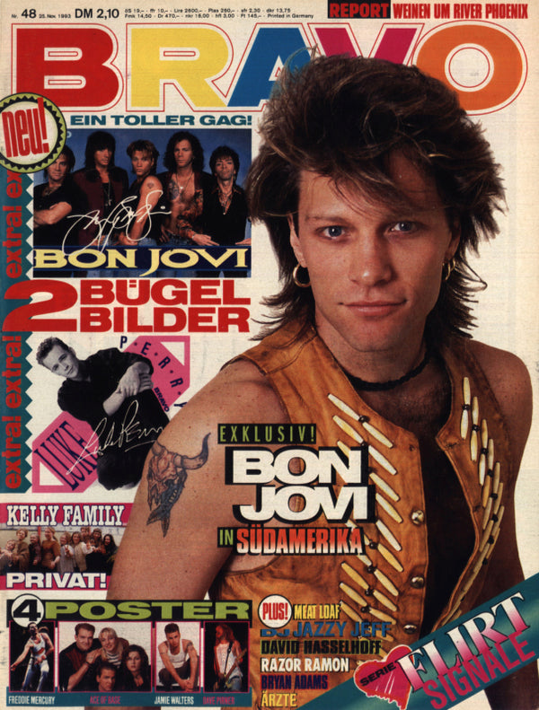 BRAVO Nr. 48 vom November 25, 1993 – Titelseite: Jon Bon Jovi