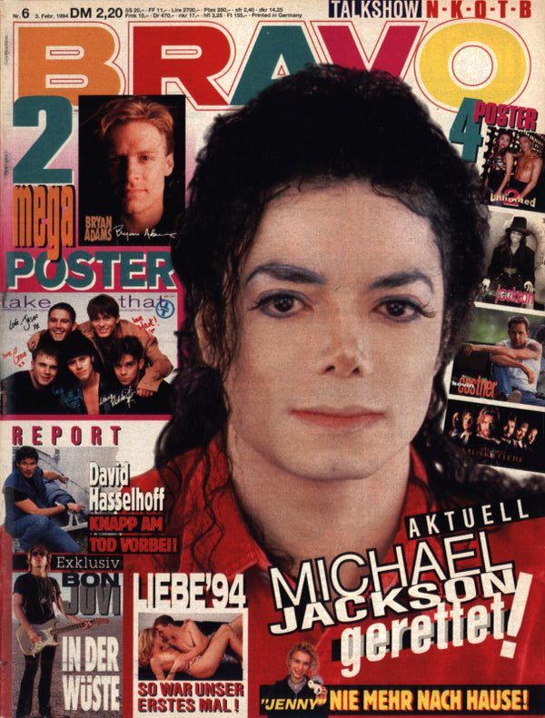 BRAVO Nr. 6 vom 3 février 1994 – Titelseite: Michael Jackson
