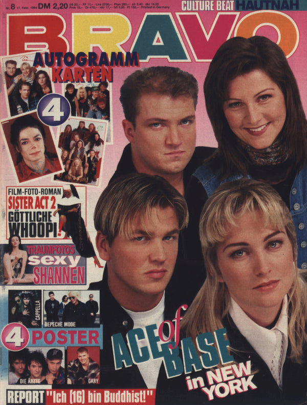 BRAVO Nr. 8 vom February 17, 1994 – Titelseite: Ace of Base