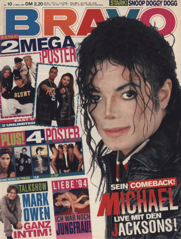 BRAVO Nr. 10 vom 3 mars 1994 – Titelseite: Michael Jackson