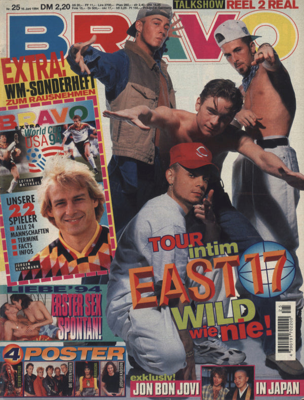 BRAVO Nr. 25 vom 16.06.1994 – Titelseite: East 17