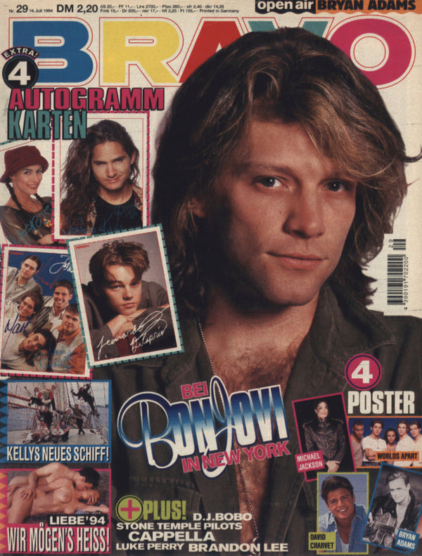 BRAVO Nr. 29 vom July 14, 1994 – Titelseite: Jon Bon Jovi