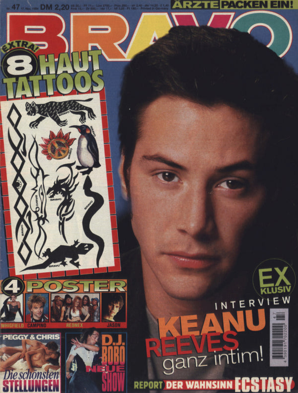 BRAVO Nr. 47 vom 17 novembre 1994 – Titelseite: Keanu Reeves