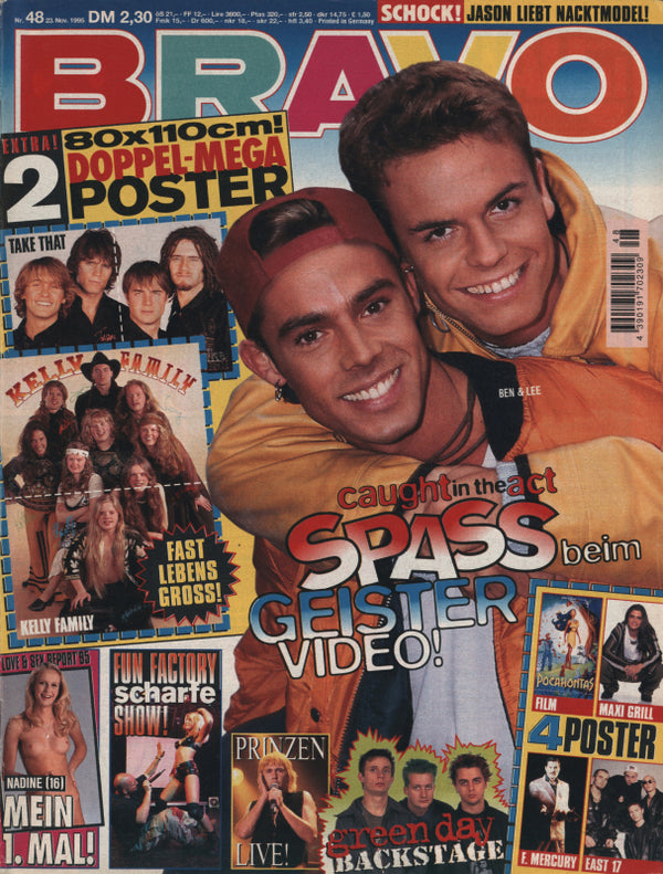 BRAVO Nr. 48 vom 23 novembre 1995 – Titelseite: Benjamin Boyce, Lee Baxter