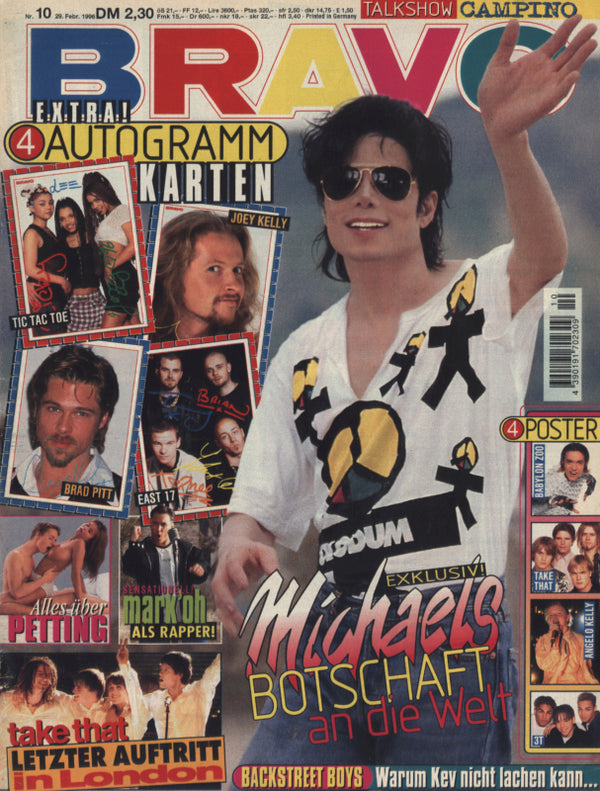 BRAVO Nr. 10 vom 29 février 1996 – Titelseite: Michael Jackson