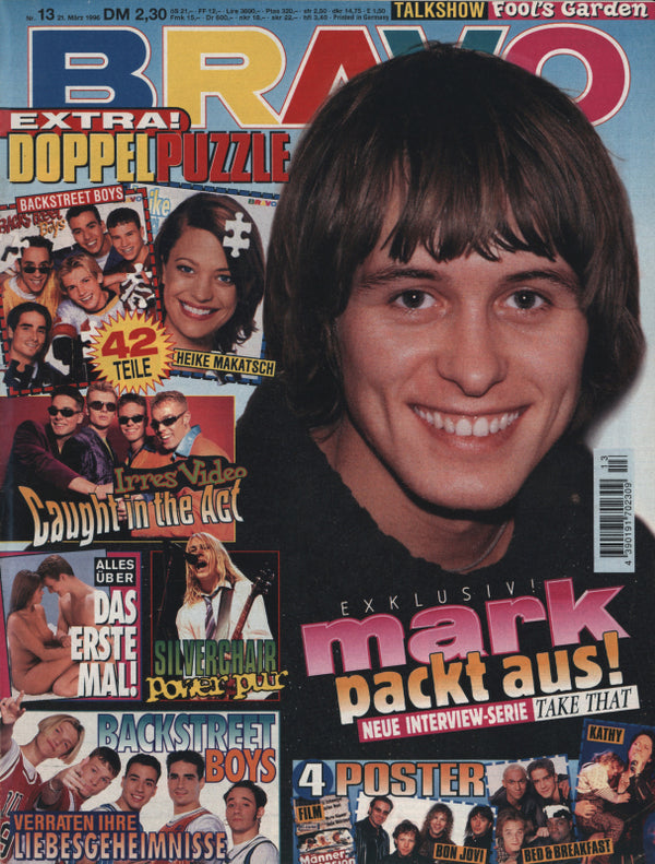 BRAVO Nr. 13 vom 21 mars 1996 – Titelseite: Mark Owen