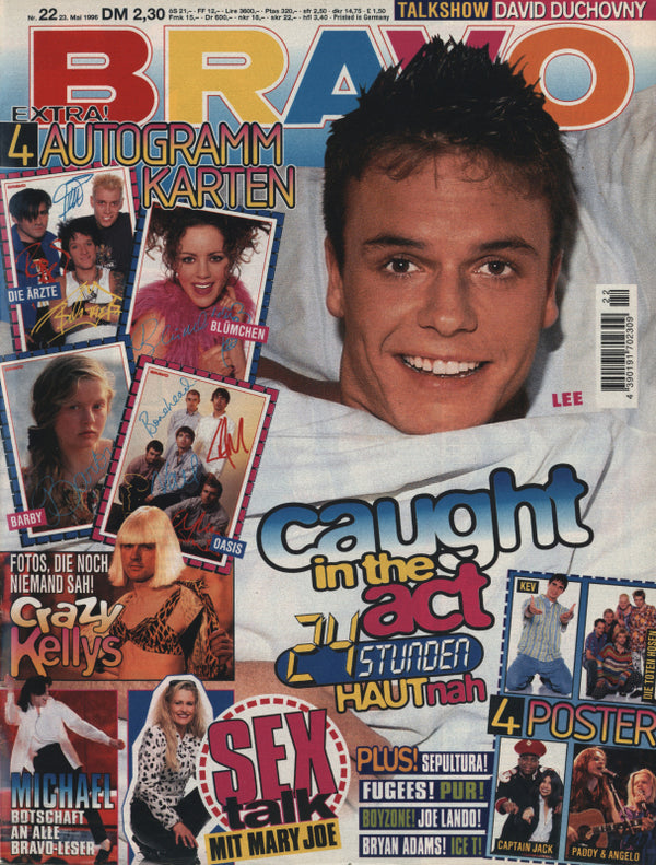 BRAVO Nr. 22 vom 23 mai 1996 – Titelseite: Lee Baxter