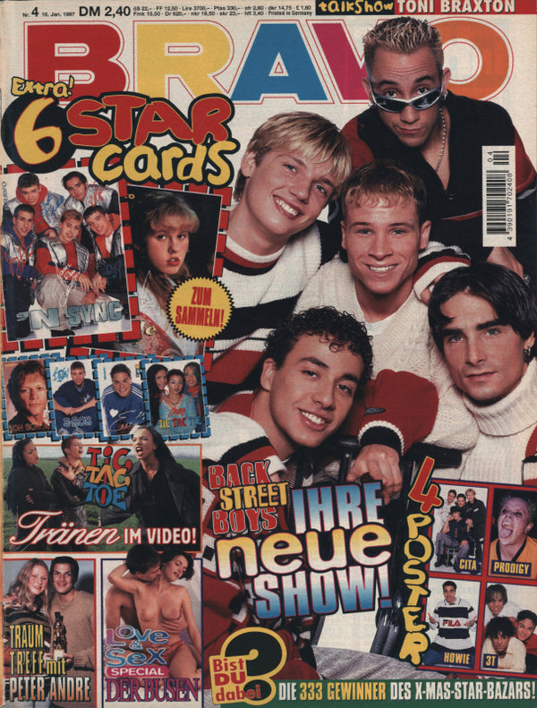 BRAVO Nr. 4 vom 16 janvier 1997 – Titelseite: Les Backstreet Boys