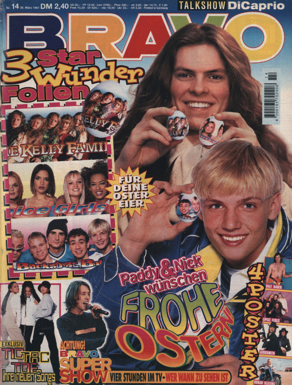 BRAVO Nr. 14 vom 26 mars 1997 – Titelseite: Paddy Kelly, Nick Carter