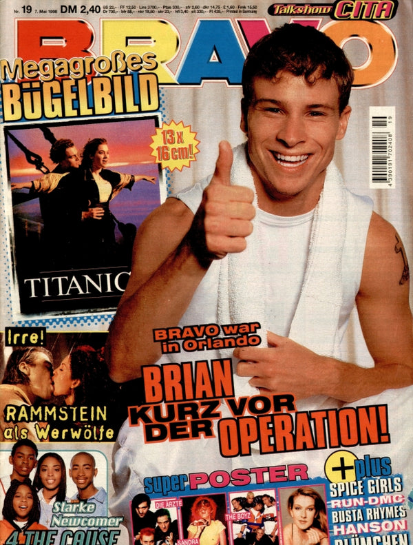 BRAVO Nr. 19 vom 7 mai 1998 – Titelseite: Brian Littrell