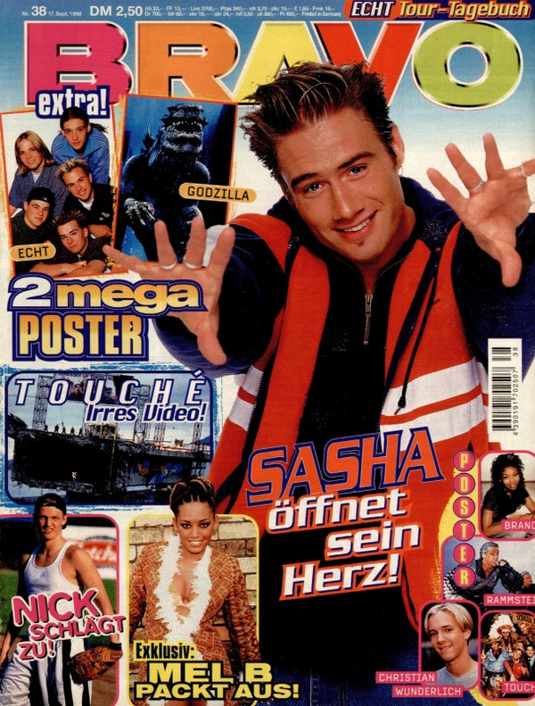 BRAVO Nr. 38 vom 17 septembre 1998 – Titelseite: Sacha