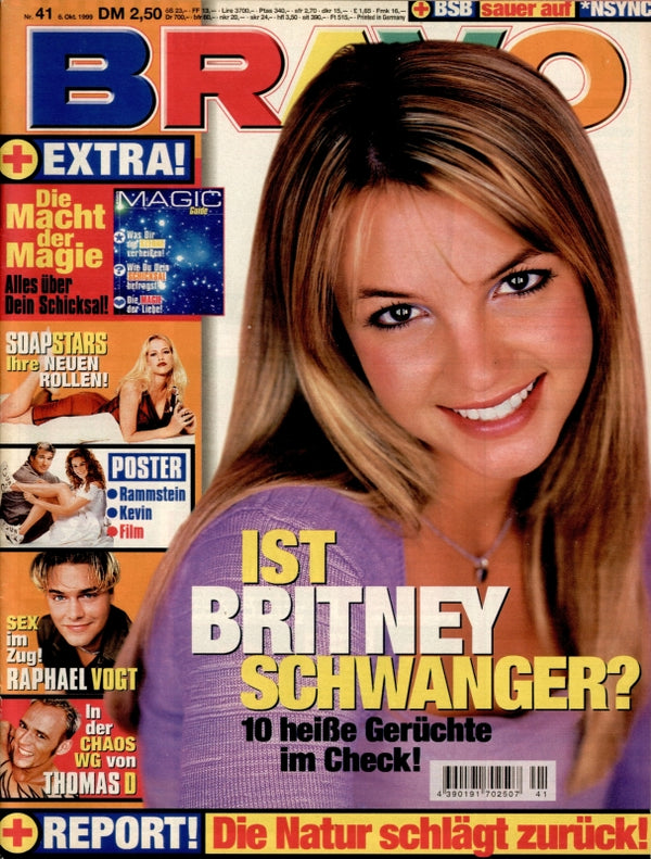 BRAVO Nr. 41 vom 06.10.1999 – Titelseite: Britney Spears