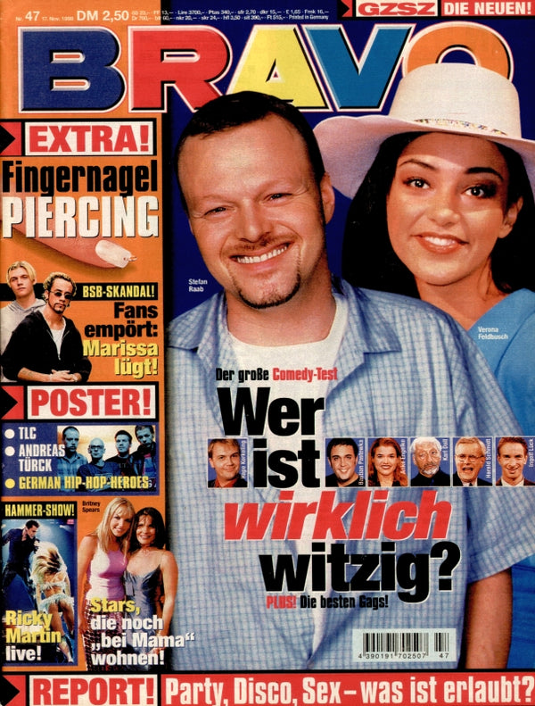 BRAVO Nr. 47 vom 17.11.1999 – Titelseite: Stefan Raab, Verona Feldbusch