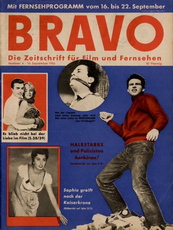 BRAVO Nr. 4 vom 16 septembre 1956 – Titelseite: Horst Buchholz