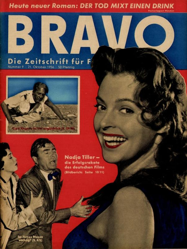 BRAVO Nr. 9 vom 21 octobre 1956 – Titelseite: Nadja Tiller
