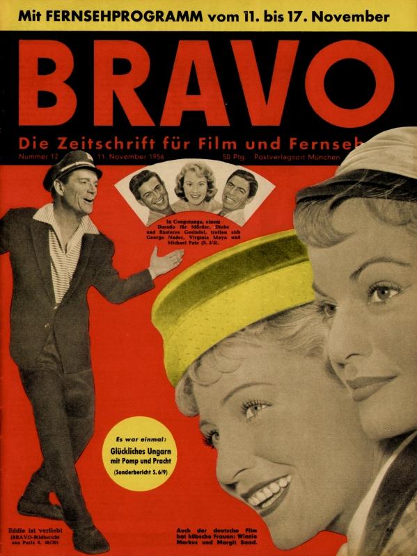 BRAVO Nr. 12 vom 11 novembre 1956 – Titelseite: Margit Saad, Winnie Markus
