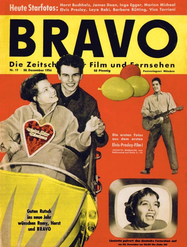 BRAVO Nr. 19 vom 30 décembre 1956 – Titelseite: Horst Buchholz, Romy Schneider, Elvis Presley