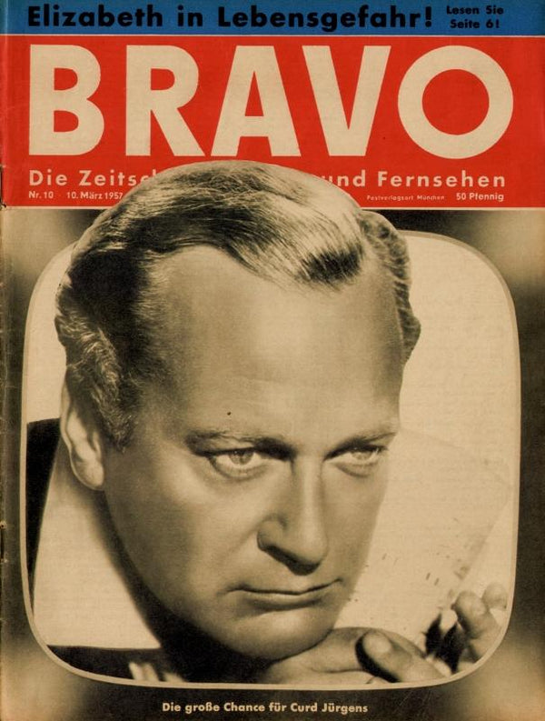 BRAVO Nr. 10 vom 10.03.1957 – Titelseite: Curd Jürgens