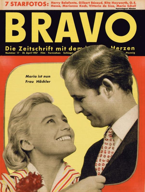 BRAVO Nr. 17 vom 28 avril 1957 – Titelseite: Maria Schell