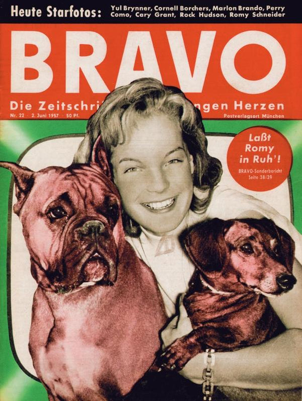 BRAVO Nr. 22 vom June 2, 1957 – Titelseite: Romy Schneider
