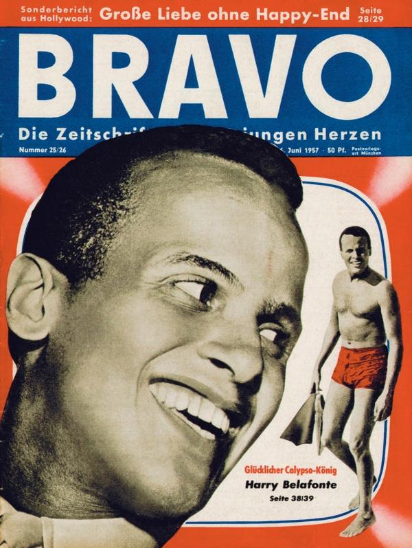BRAVO Nr. 25/26 vom 16 juin 1957 – Titelseite: Harry Belafonte