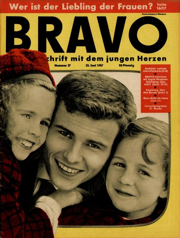 BRAVO Nr. 27 vom 23 juin 1957 – Titelseite: Horst Buchholz