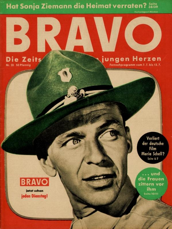 BRAVO Nr. 28 vom 2 juillet 1957 – Titelseite: Frank Sinatra