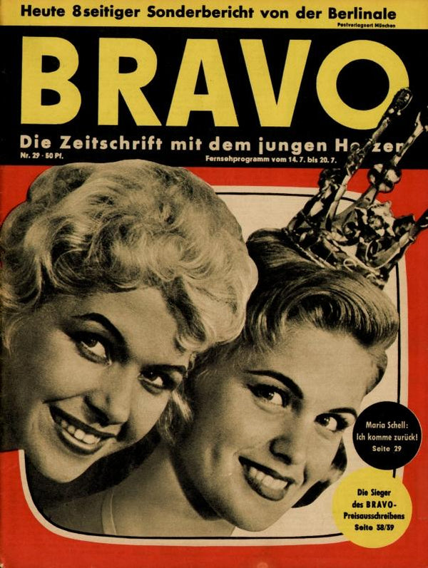 BRAVO Nr. 29 vom July 9, 1957 – Titelseite: Gerti Daub