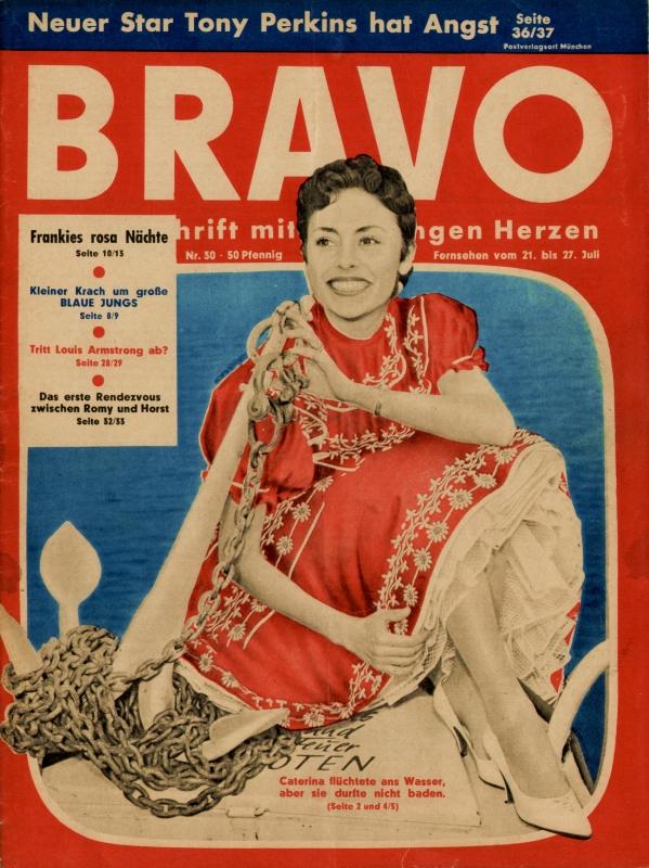 BRAVO Nr. 30 vom July 16, 1957 – Titelseite: Caterina Valente