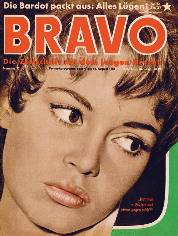 BRAVO Nr. 32 vom 30 juillet 1957 – Titelseite: Brigitte Bardot