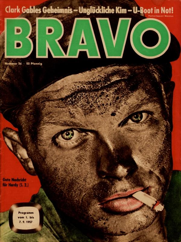 BRAVO Nr. 36 vom 27.08.1957 – Titelseite: Hardy Krüger