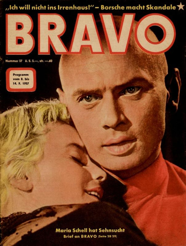 BRAVO Nr. 37 vom 3 septembre 1957 – Titelseite: Yul Brynner, Maria Schell