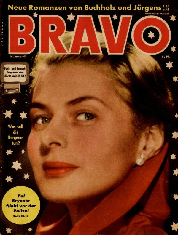 BRAVO Nr. 44 vom 22 octobre 1957 – Titelseite: Ingrid Bergmann