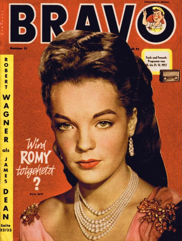 BRAVO Nr. 51 vom December 10, 1957 – Titelseite: Romy Schneider